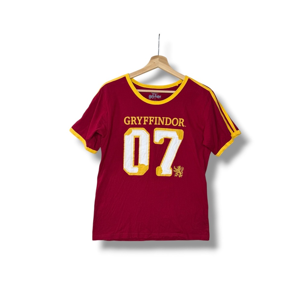Universal Studios Harry Potter Gryffindor Quidditch Potter Ringer Tee Unisex M